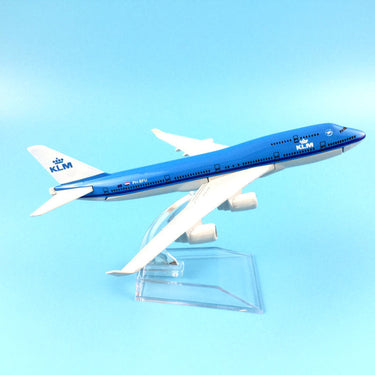 Airplane Model 16cm KLM Royal Dutch Boeing 747 Plane Model Aircraft Model 1:400 Diecast Metal Airplanes Plane Toy Gift AV8R